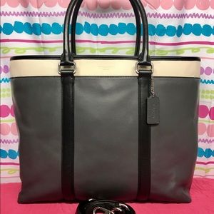 COACH LEATHER BUSINESS TOTE